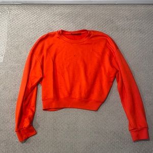 Reformation red crew neck sweatshirt